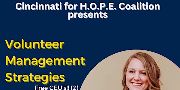 Volunteer Management Strategies Training (with Free CEUs)