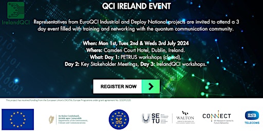 Primaire afbeelding van QCI Ireland Event: 1st - 3rd July 2024.