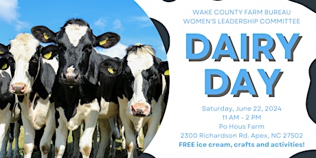 Dairy Day with Wake County Farm Bureau