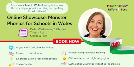 Imagem principal do evento Online Showcase: Monster Phonics for Schools In Wales