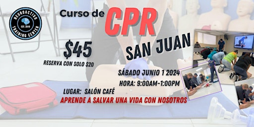 Hauptbild für Curso de CPR + Primeros Auxilios y utilización del desfibrilador