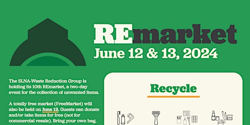 Hauptbild für REmarket 10 - Day 1/2 (FreeMarket, Donations, Recycling, HHW)