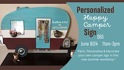 Personalized Cute Camper Sign