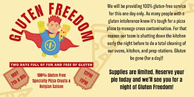 Gluten Freedom:  TWO full days of gluten-free wood-fired pizza and beer! primary image
