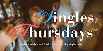 Imagem principal do evento Thursdays is for the Singles  @ Pink Moon Cafe and Boutique Wines.