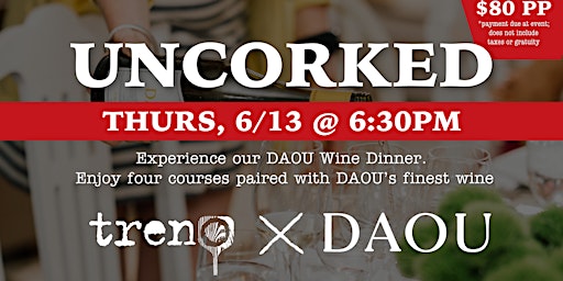 Imagem principal do evento Uncorked: A Night of DAOU Wine and Dining