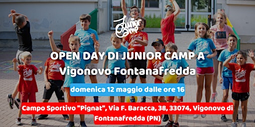Immagine principale di Open Day di Junior Camp a Vigonovo di Fontanafredda 