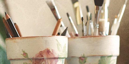 Imagem principal de Sip and bloom: painting on plant pots