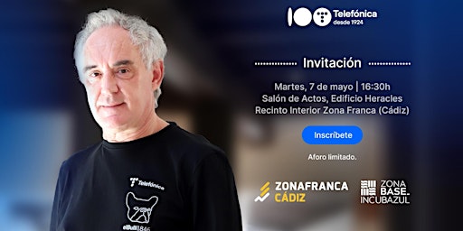 Imagem principal do evento Gira Centenario Telefónica - Ferran Adriá en Cádiz