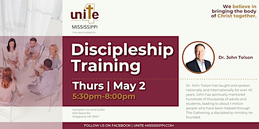 Primaire afbeelding van Discipleship Training with Dr. John Tolson
