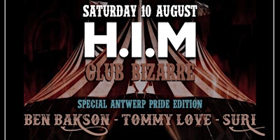 Imagem principal do evento H.I.M Club Bizarre: Antwerp Pride Edition