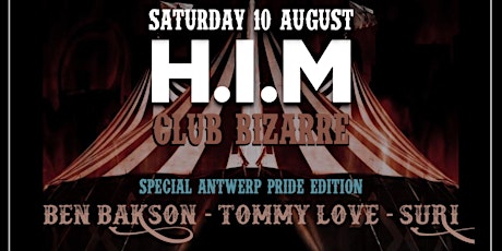 Primaire afbeelding van H.I.M Club Bizarre: Antwerp Pride Edition