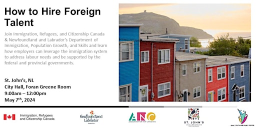 Hiring and retaining foreign talent - Hosted by the St. John's LIP primary image