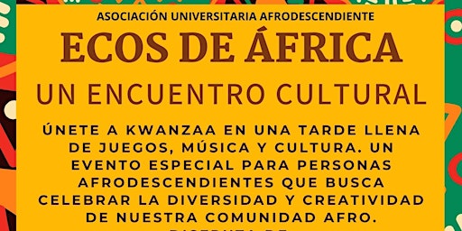 Primaire afbeelding van ECOS DE ÁFRICA: Un encuentro cultural.