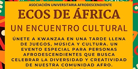 ECOS DE ÁFRICA: Un encuentro cultural.