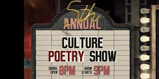 Primaire afbeelding van The 5th Annual Culture Poetry Show
