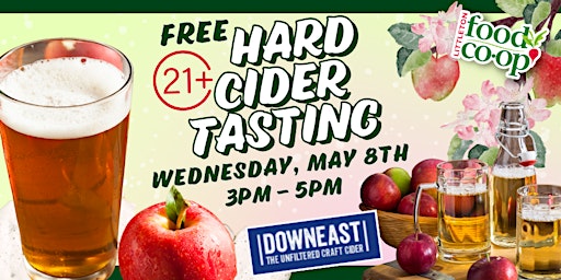 Free 21+ Hard Cider Tasting with Downeast Cider House primary image