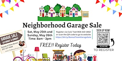 The Bansal Team | Neighborhood Garage Sale | Register Now!  primärbild