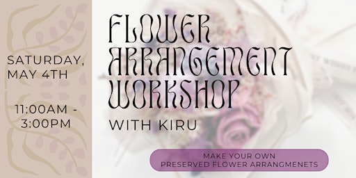 Immagine principale di Flower Arrangement Workshop 