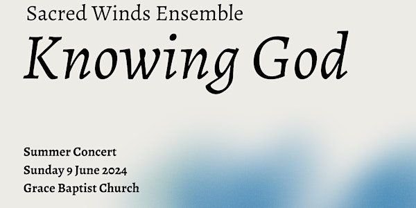 Sacred Winds Ensemble Annual Summer Concert