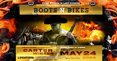 Imagem principal do evento Boots and Bikes at Hells Kitchen featuring Carter Winter