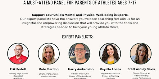 Imagem principal do evento "Empowering Youth Athletes: A Wellness Panel for Parents”