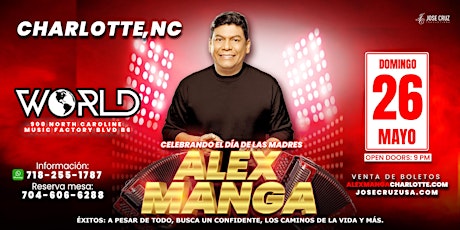 Concierto de vallenato con Alex Manga en Charlotte, NC  | Mayo 26  2024