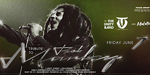 Primaire afbeelding van Bob Marley Tribute Show by THE UNITY BAND Friday June 7th @ ROOFTOP LIVE