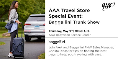 Imagem principal do evento AAA Travel Store Special Event featuring Baggallini