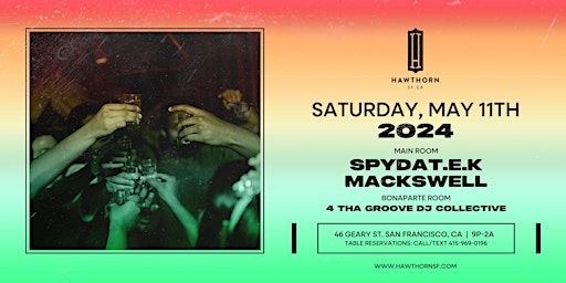 Imagem principal do evento SpydaT.E.K, Mackswell + 4 Tha Groove DJ Collective