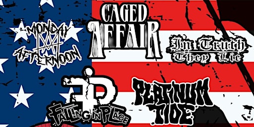 Imagem principal do evento Caged Affair / Falling In Place / Monday Afternoon / In Truth They Lie