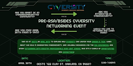 Pre-RSA/Bsides Cyversity Networking Event