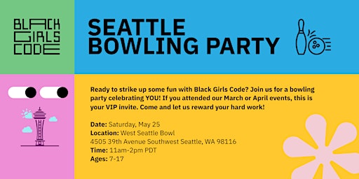 Immagine principale di BGC Seattle - Bowling Party (ages 7-17) 