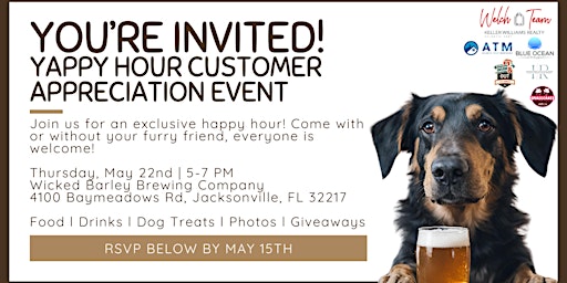 Image principale de Yappy Hour - Happy Hour With Furry Friends!