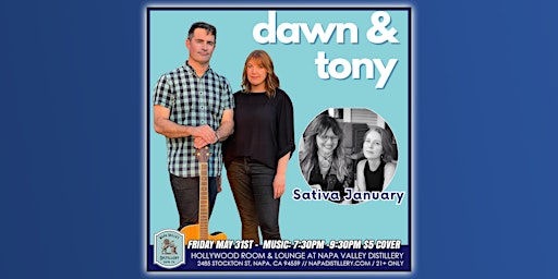 Hauptbild für Dawn & Tony with Sativa January - A night of Napa Valley songwriting duos