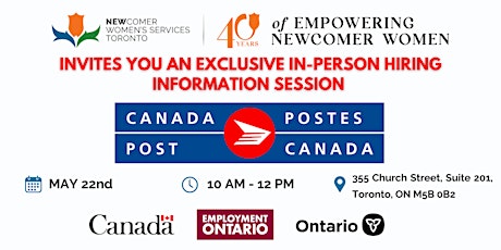 Primaire afbeelding van Hiring Information Session with Canada Post