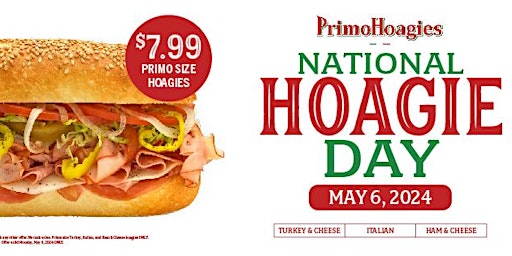 PrimoHoagies National Hoagie Day at ALL Locations! primary image