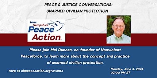 Hauptbild für Peace and Justice Conversations: Unarmed Civilian Protection