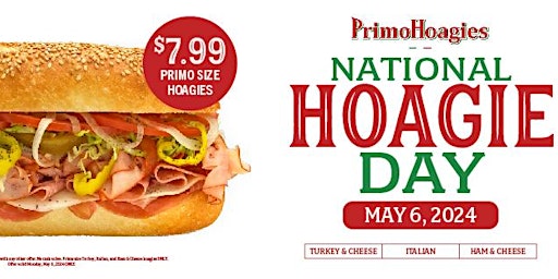 Image principale de PrimoHoagies National Hoagie Day at ALL Locations!