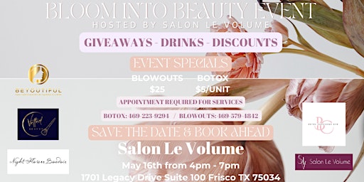 Imagem principal do evento Bloom into Beauty at Salon Le Volume