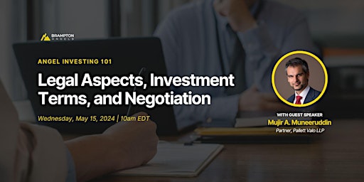 Hauptbild für Angel Investing 101: Legal Aspects, Investment Terms, and Negotiation