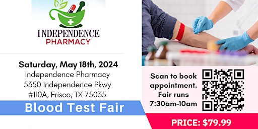 Immagine principale di Blood Testing Health Fair: Frisco Texas 