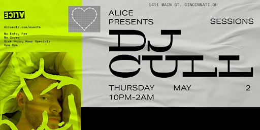 Image principale de Alice Presents Sessions: DJ CULL