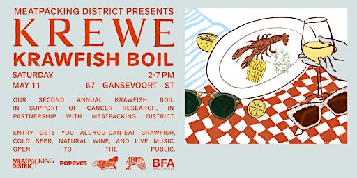 Imagem principal do evento Meatpacking District Presents: KREWE Krawfish Boil