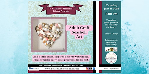 Imagem principal do evento Adult Craft: Seashell Art