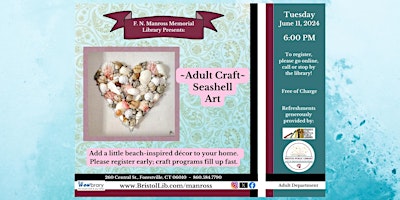 Adult Craft: Seashell Art primary image
