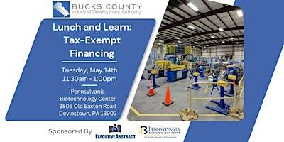 Image principale de Lunch and Learn: Tax-Exempt Financing