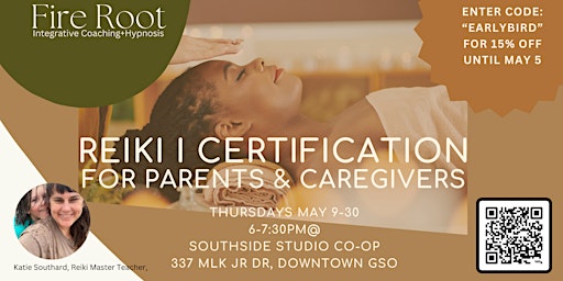 Immagine principale di Reiki I Certification for Parents + Caregivers 