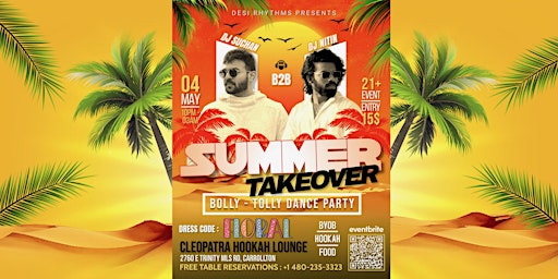 Primaire afbeelding van Summer Takeover Bolly-Tolly Dance Party with "DJ Suchan" and "DJ Nitin"