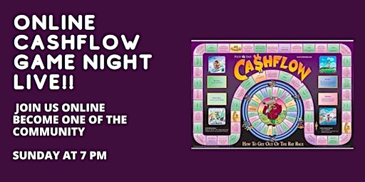 Imagem principal do evento Live Cashflow Game Night on Zoom
